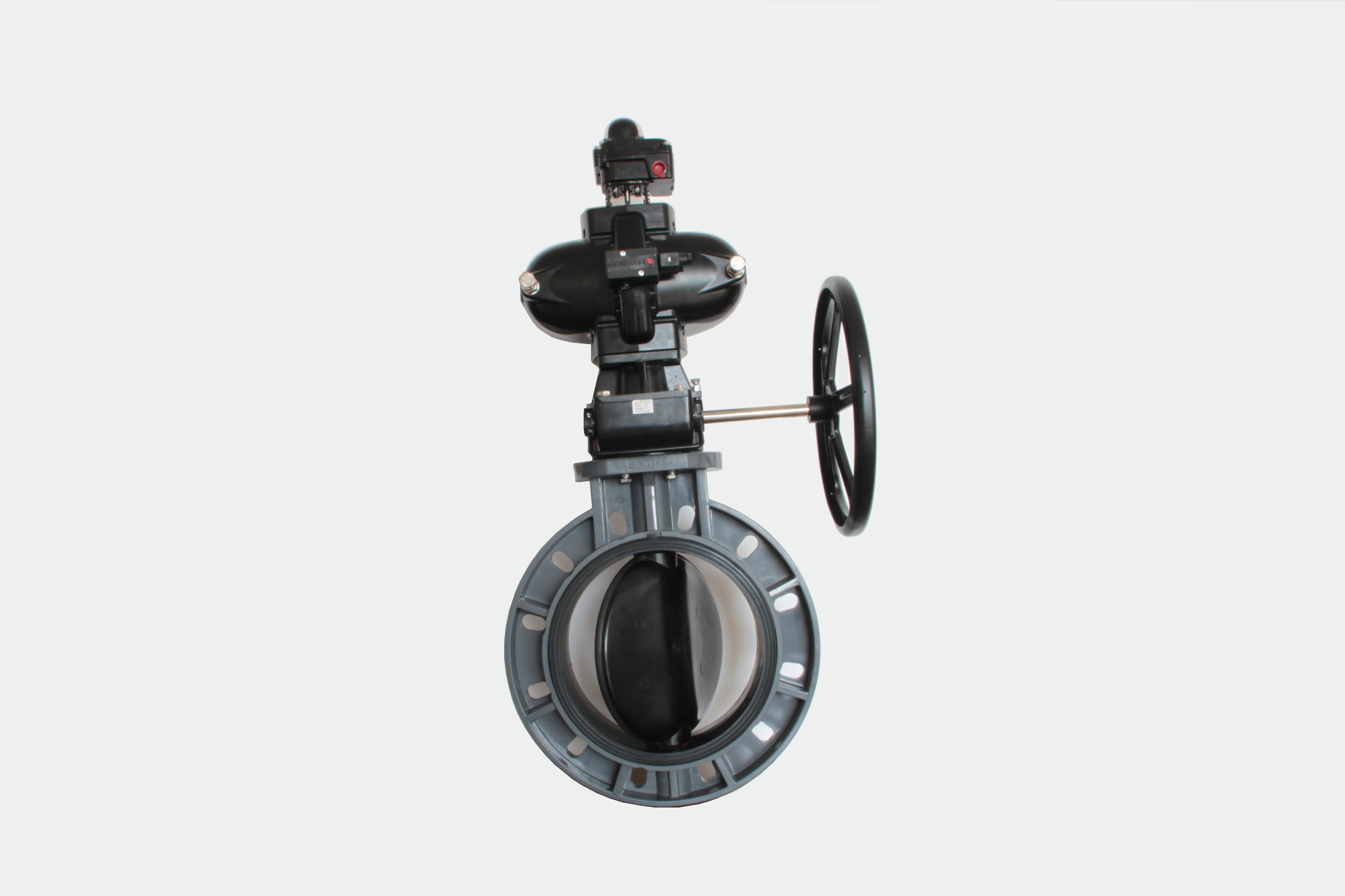 Pneumatic Rotary Actuator Butterfly Valve with Gearbox